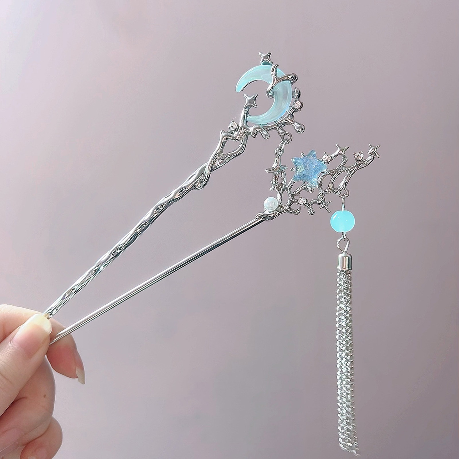 Hair Care Japanese - Moon Star Hairpins for Women Bridal