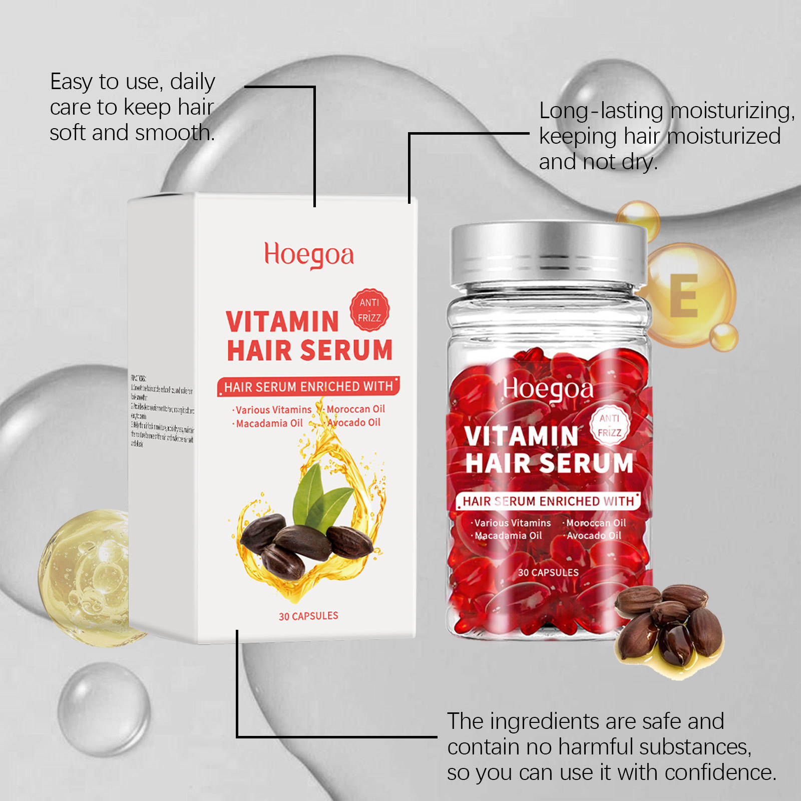 Hair Care Vegan - Vitamin Hair Care Serum Capsules Increase