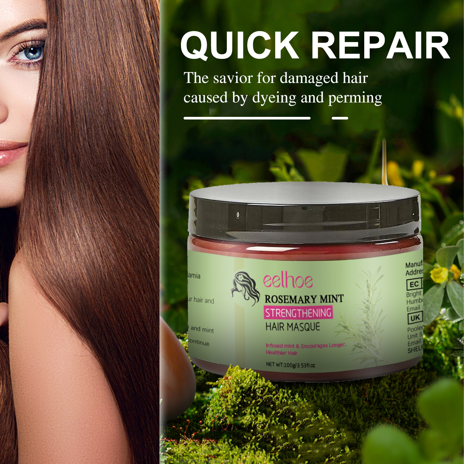 EELHOE Rosemary Hair Mask Repa - Hair Care Garnier recension och pris