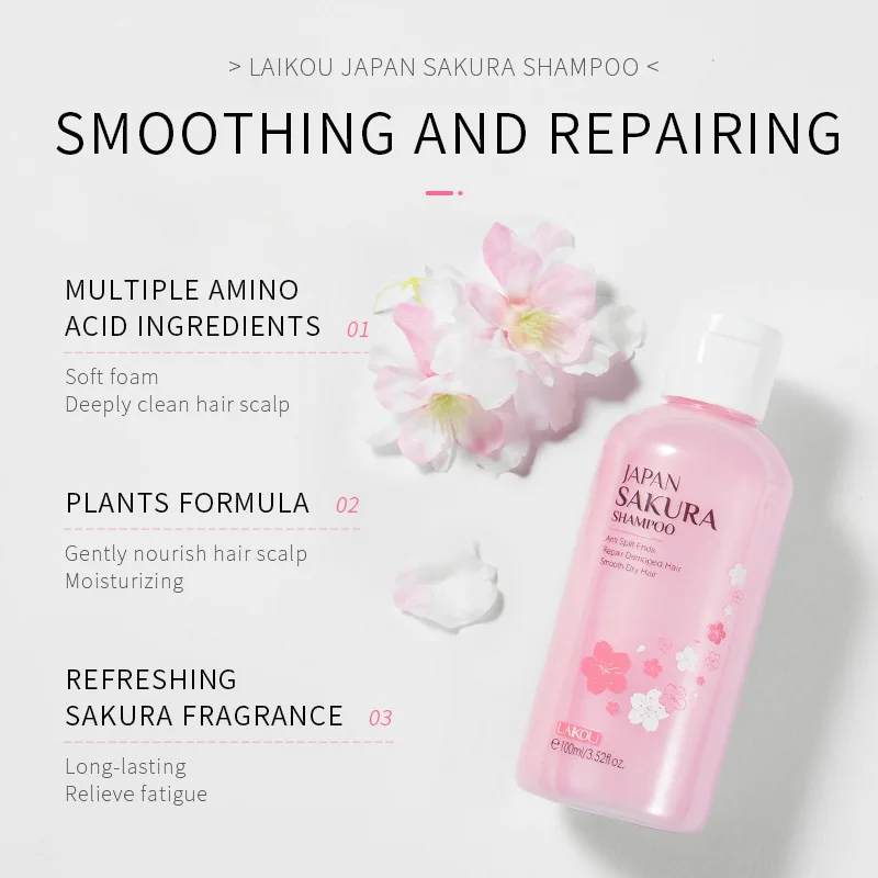 LAIKOU Japan Sakura  Shampoo R - Hair Care Japanese recension och pris