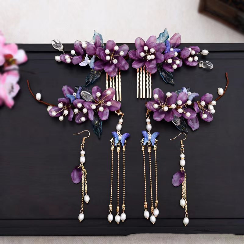 Chinese Glazed Flower Hairpin  - Hair Care Japanese recension och pris