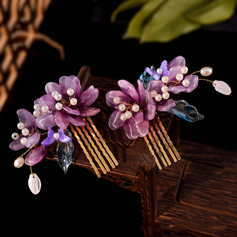 Chinese Glazed Flower Hairpin  - Hair Care Japanese recension och pris