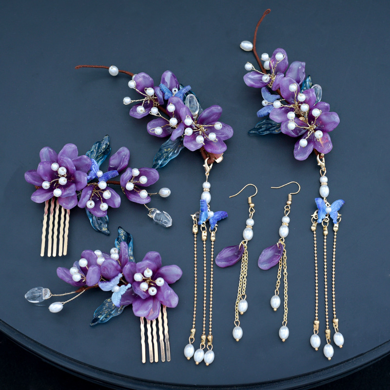 Chinese Glazed Flower Hairpin  - Hair Care Japanese recension och pris