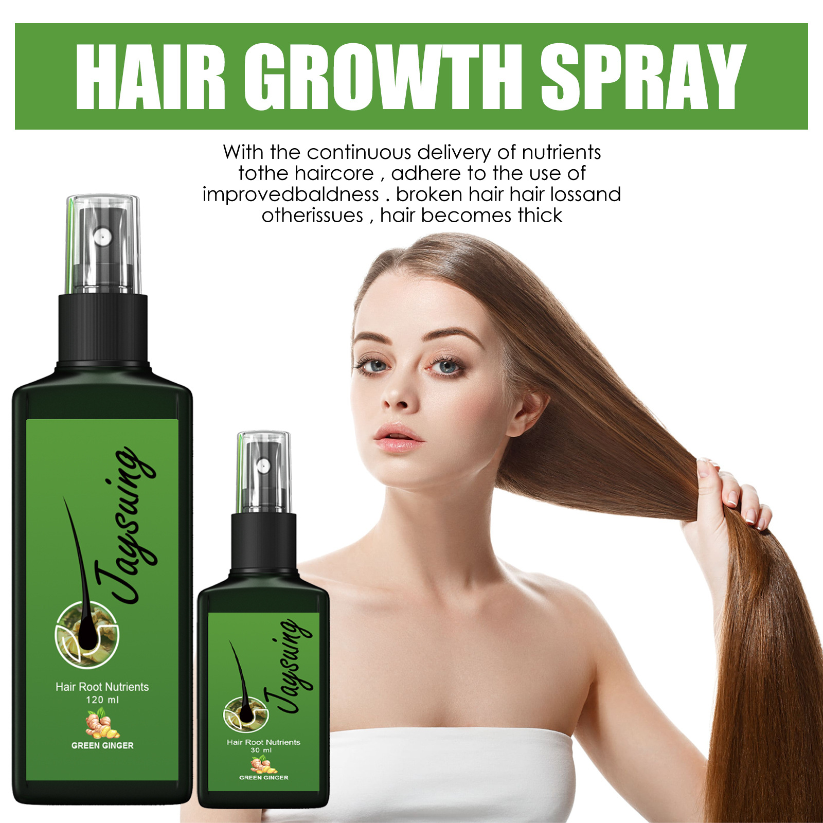 Fast Ginger Hair Growth Spray  - Hair Growth Serum Oil recension och pris