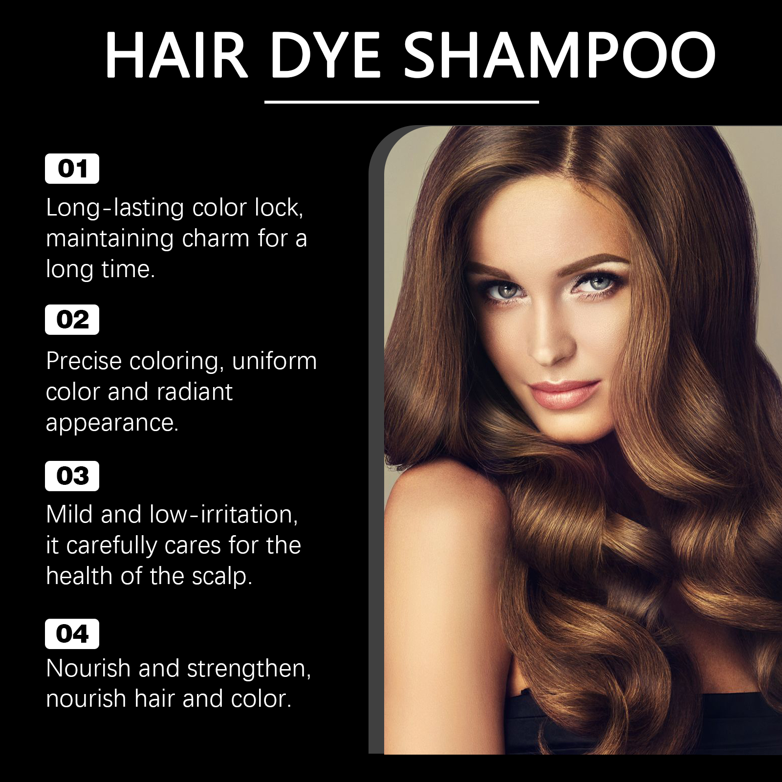Hair Dye Shampoo for Gray Whit - Hair Care Natural Ingredients recension och pris