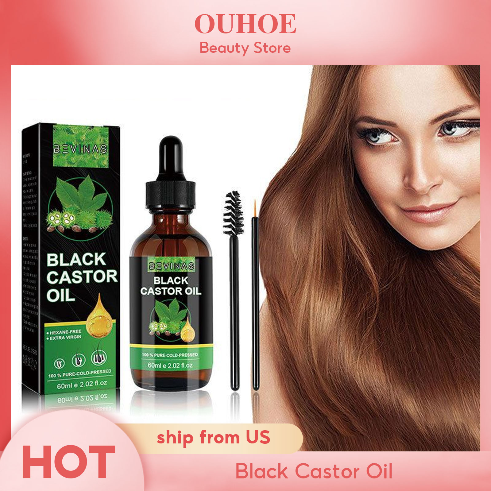 Black Castor Oil Nourishes Hai - Hair Care Natural Ingredients recension och pris