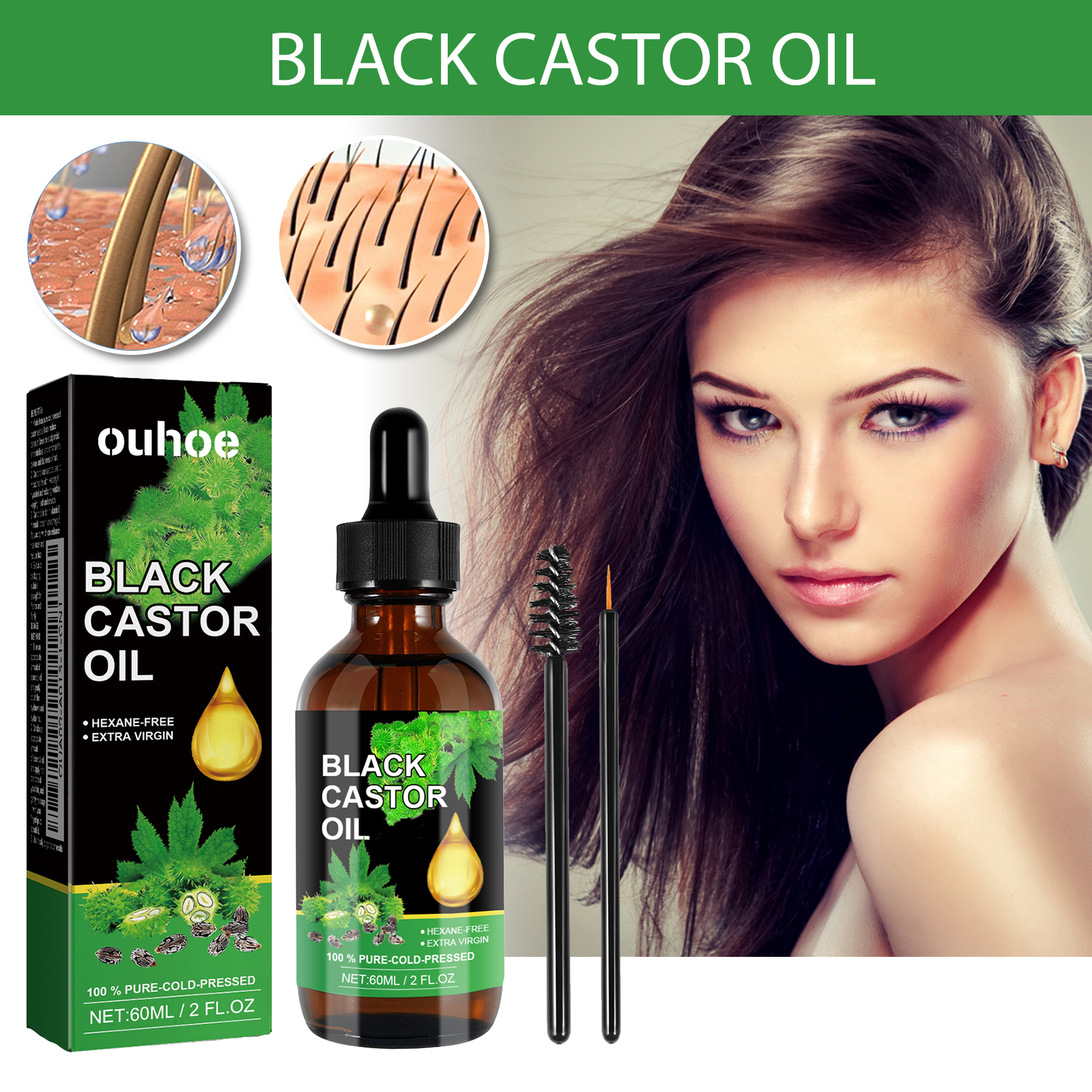 Black Castor Oil Nourishes Hai - Hair Care Natural Ingredients recension och pris