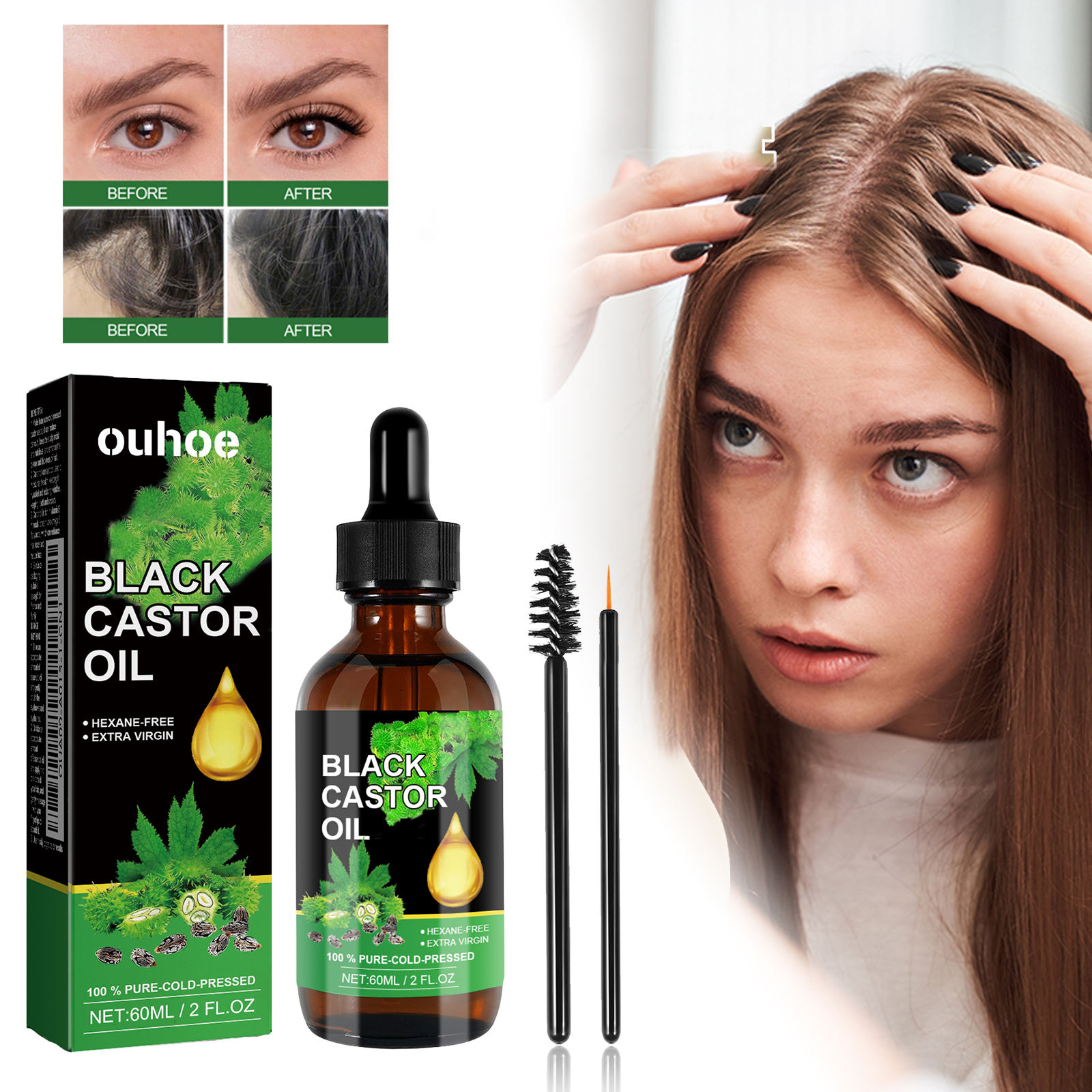 Black Castor Oil Nourishes Hai - Hair Care Natural Ingredients recension och pris