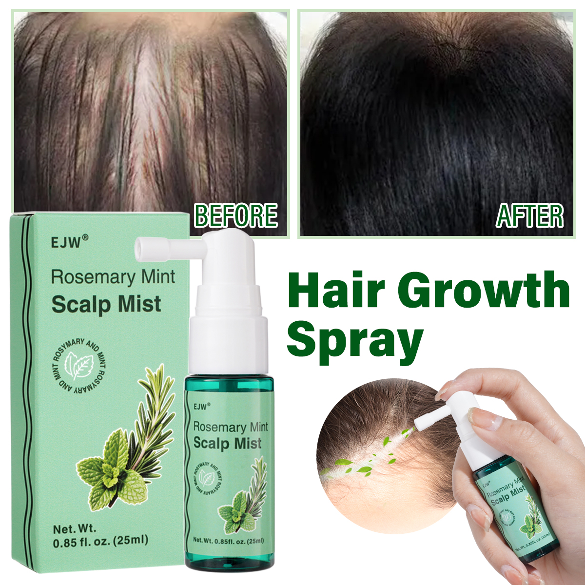Hair Growth Spray,Scalp Scrub, - Scalp Scrub Exfoliant recension och pris