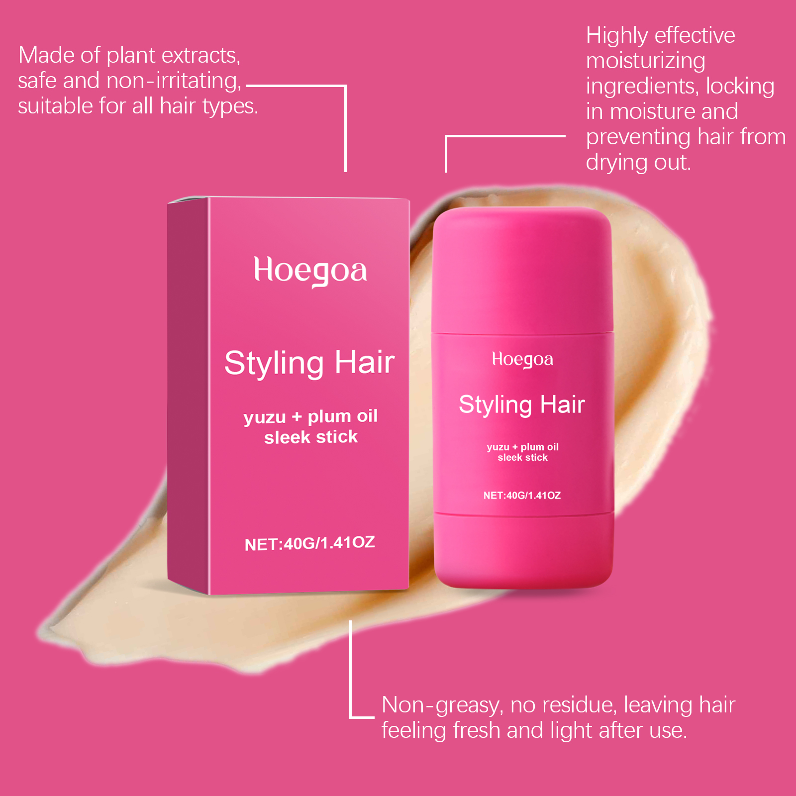 Hair Care Wax Flyaways & Frizz - Hair Care Natural Ingredients recension och pris