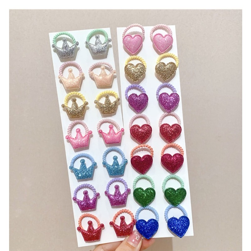 14pcs Hair Ties Cute Glitter H - Hair Care For 5 Year Old Girl recension och pris