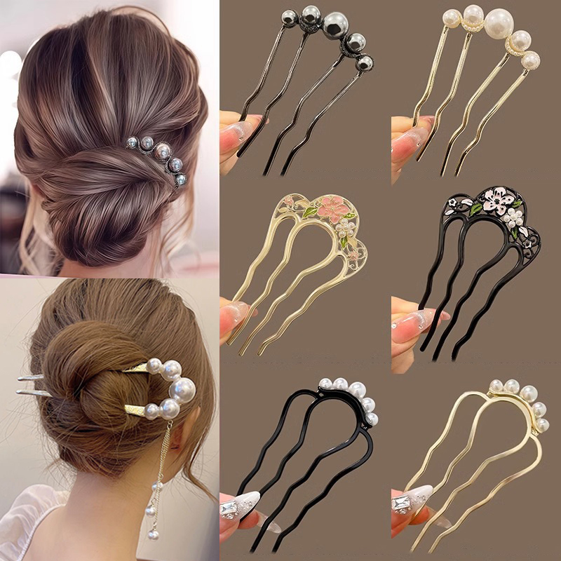 Metal U-Shaped Hair Fork Combs - Hair Care Japanese recension och pris
