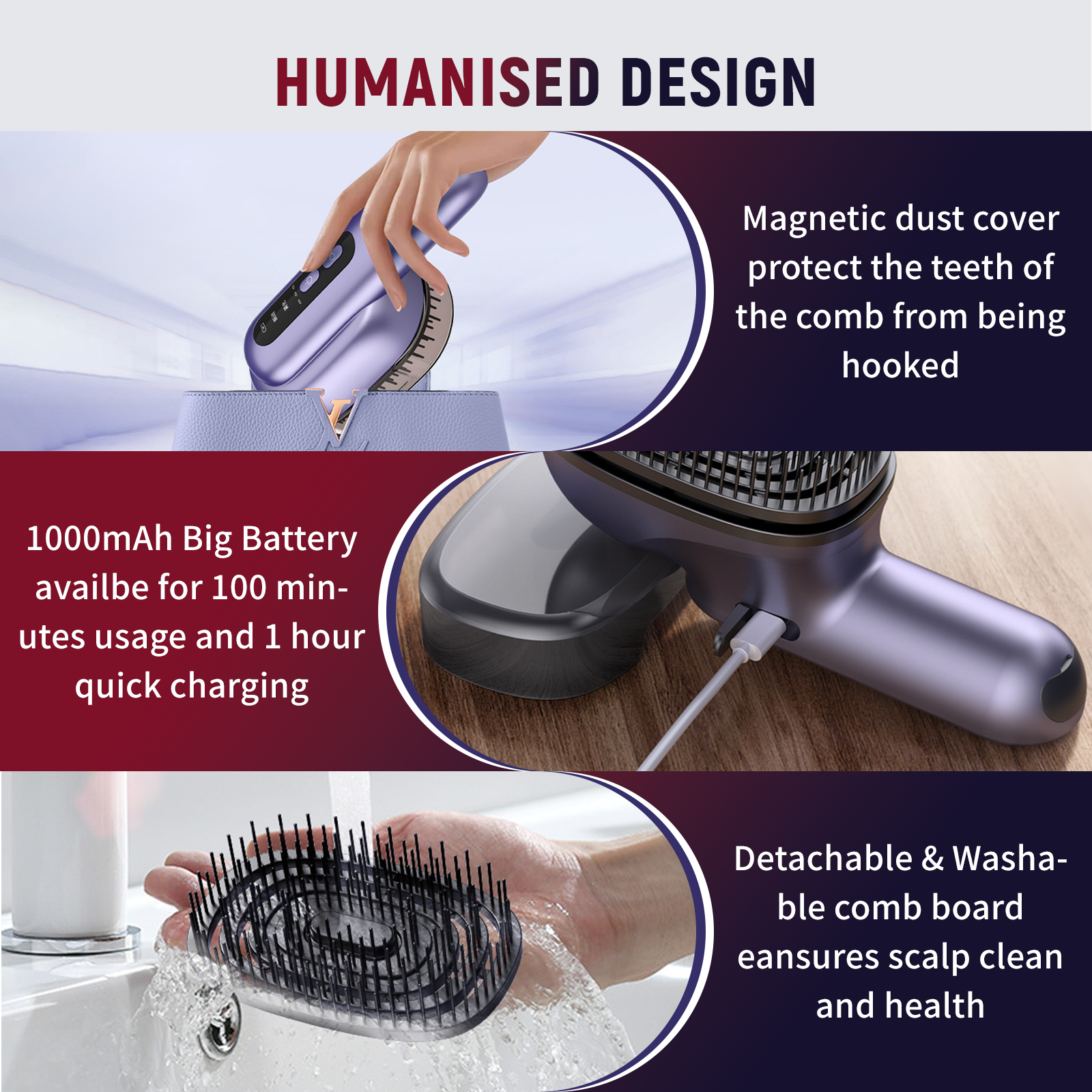 Electric Vibration Massage Com - Hair Care Essential Oil Atomizing recension och pris