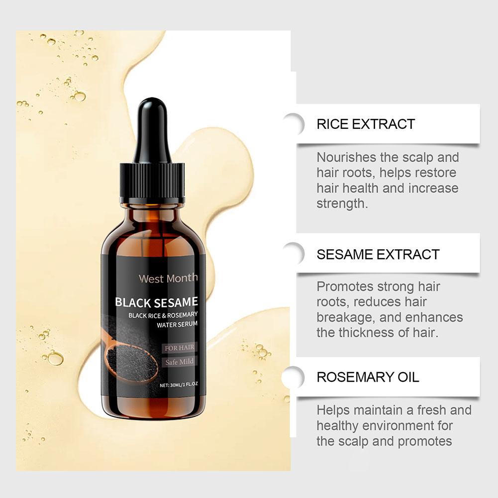 1/3PCS Black Sesame Hair Stren - Split End Repair Serum recension och pris