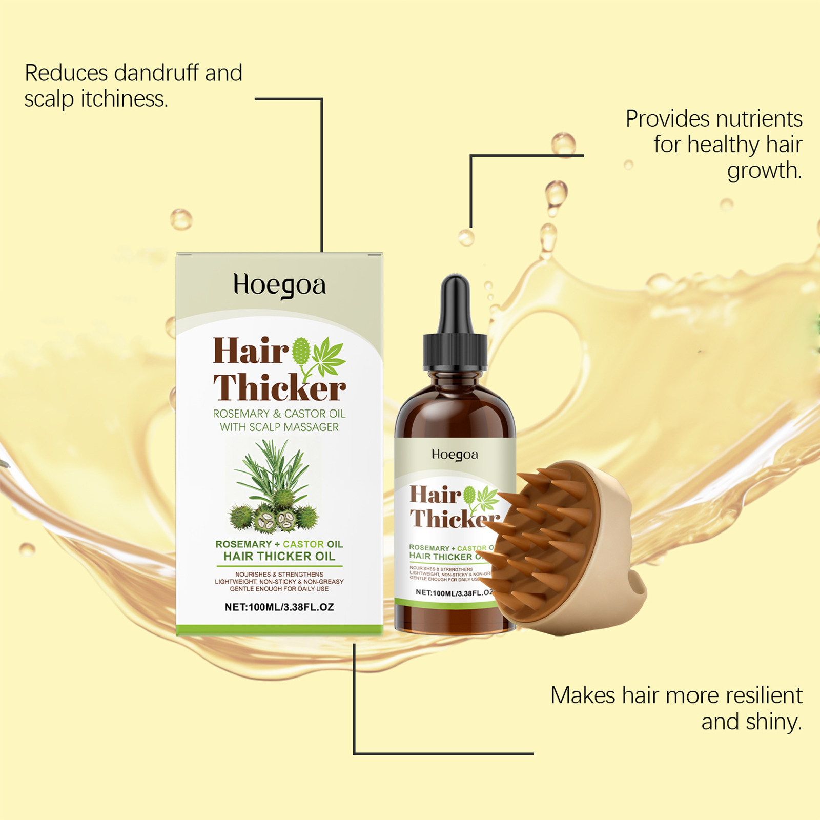 Rosemary Castor Oil Hair Thick - Split End Repair Serum recension och pris