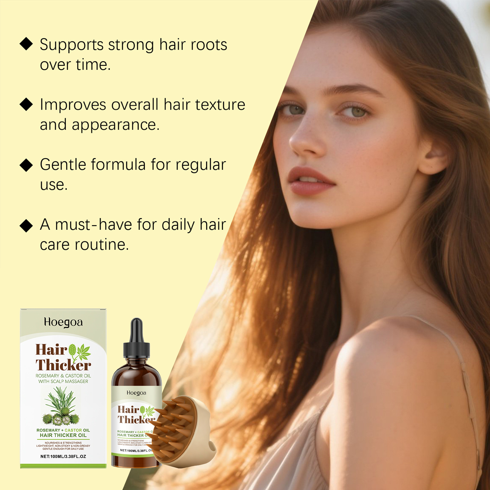 Rosemary Castor Oil Hair Thick - Split End Repair Serum recension och pris