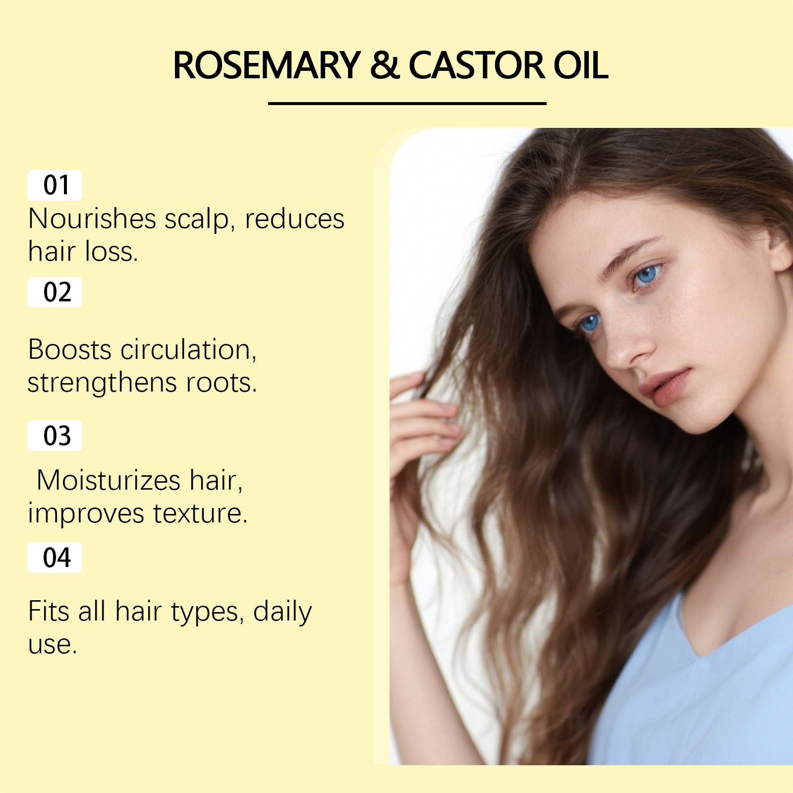 Rosemary Castor Oil Hair Thick - Split End Repair Serum recension och pris