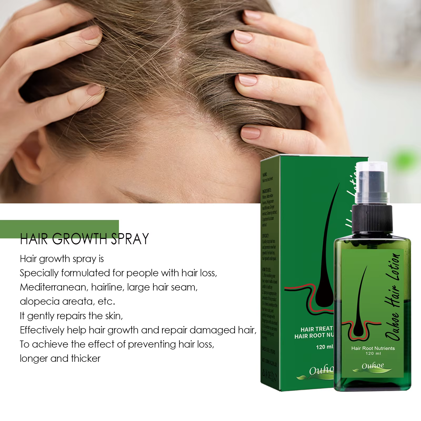 Hair Growth Spray Anti Hair Lo - Hair Care Vegan recension och pris