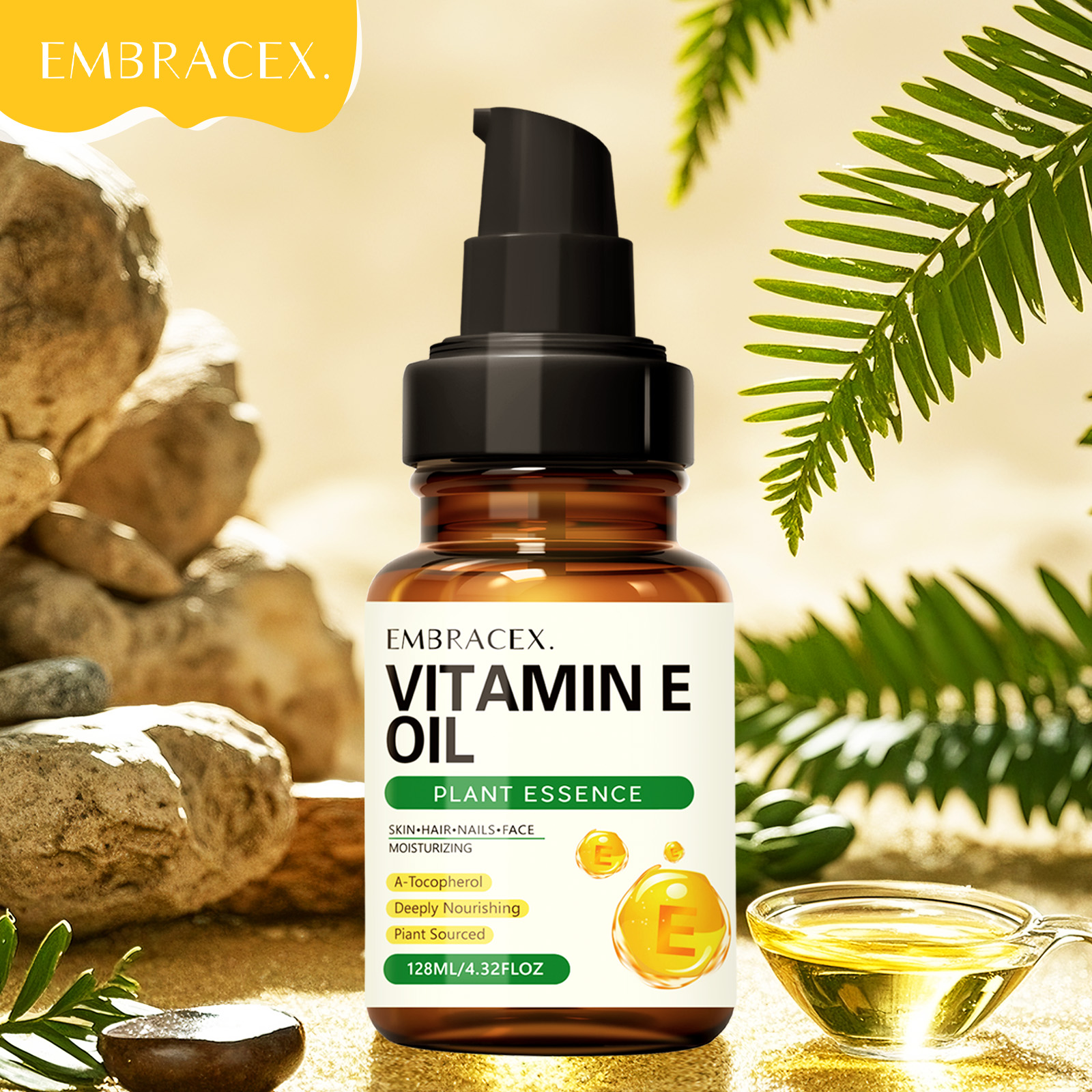 128ml Vitamin E oil Essential  - Hair Care Natural Ingredients recension och pris
