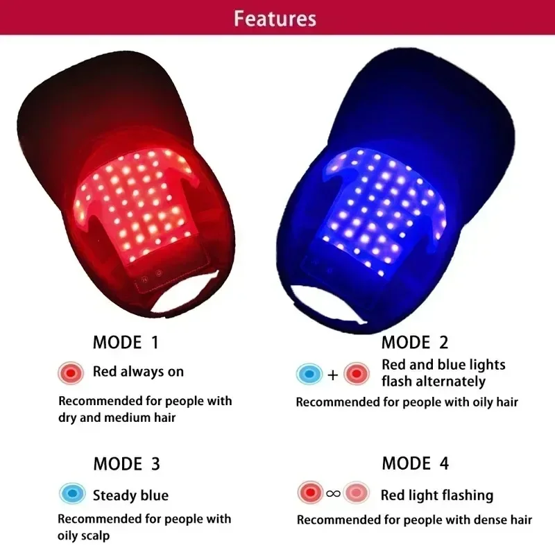NEW LED Red Blue Light Therapy - Hair Care Vegan recension och pris