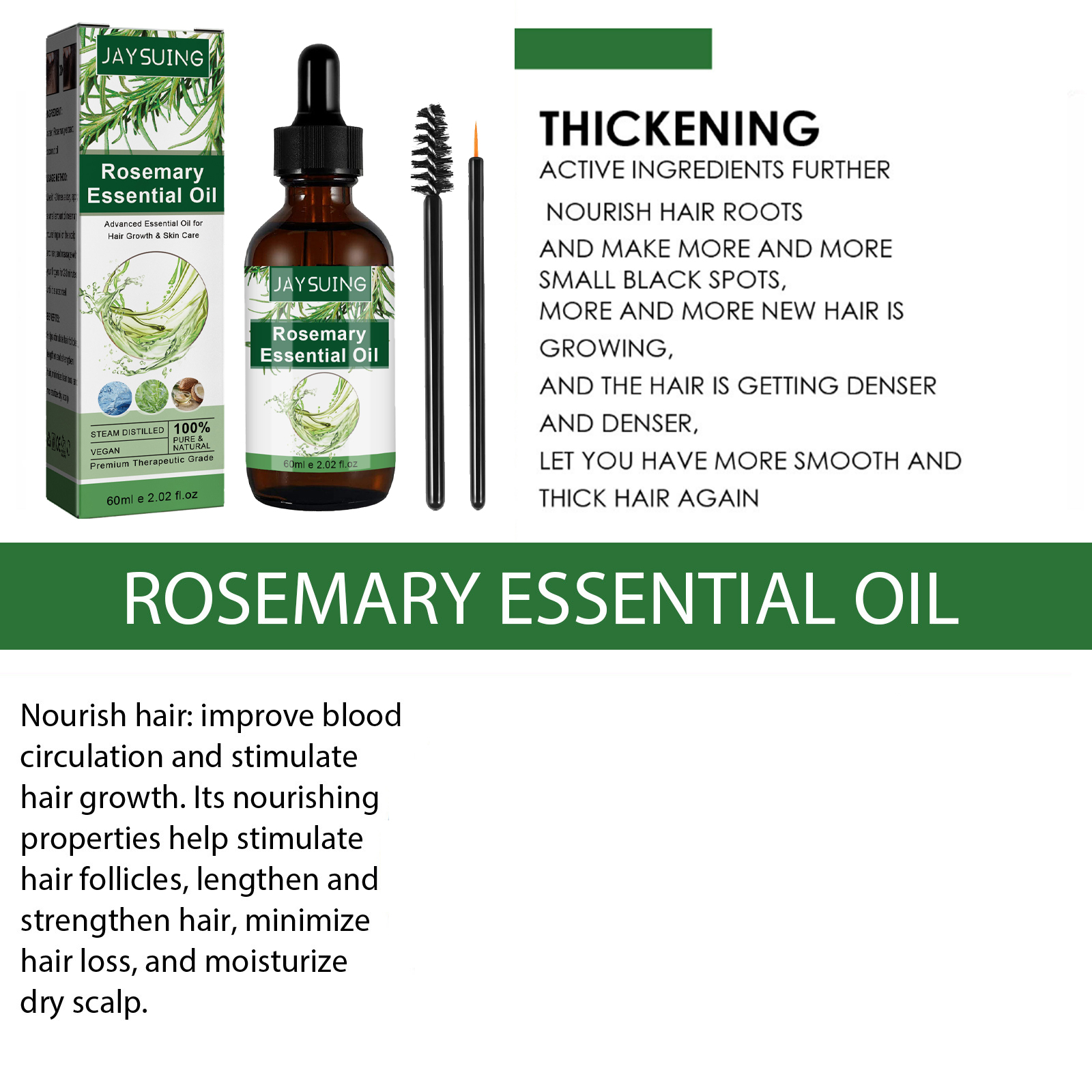 Rosemary Essential Oil For Hai - Hair Growth Serum Oil recension och pris