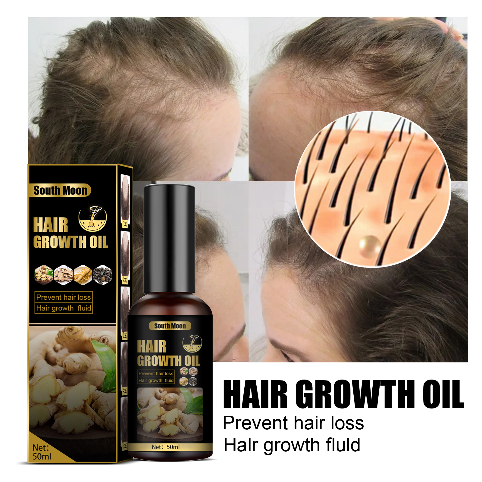Natural Hair Growth Serum Spra - Hair Growth Serum Oil recension och pris