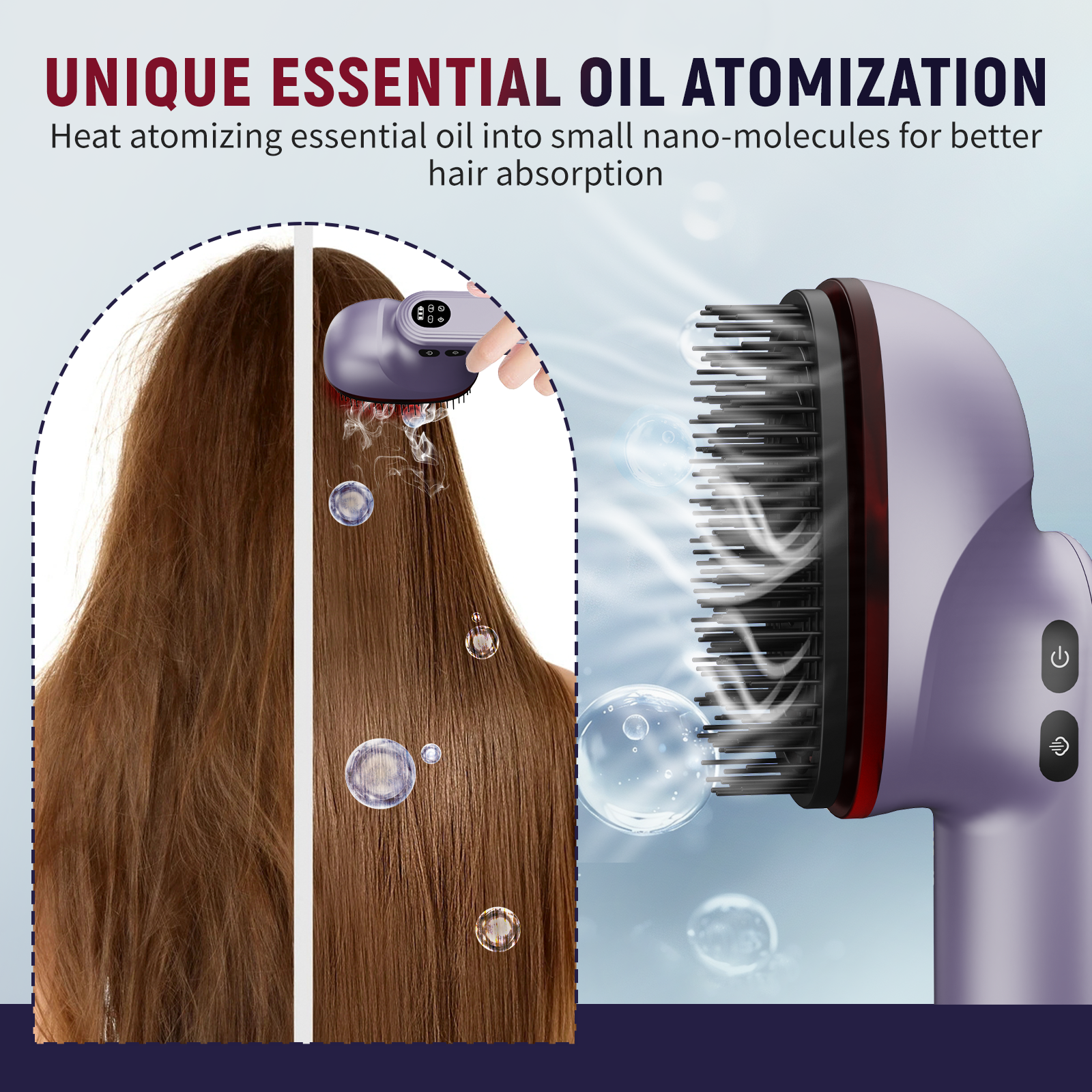 Head Massage Comb Red Light Ha - Hair Care Essential Oil Atomizing recension och pris