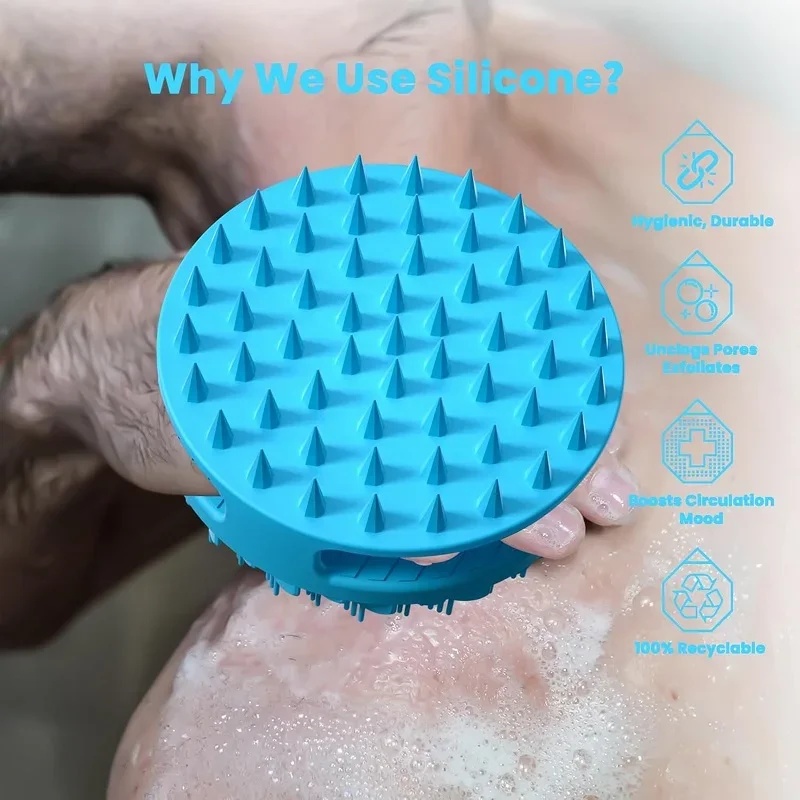 Silicone Body Scrubber, Shower - Scalp Scrub Exfoliant recension och pris