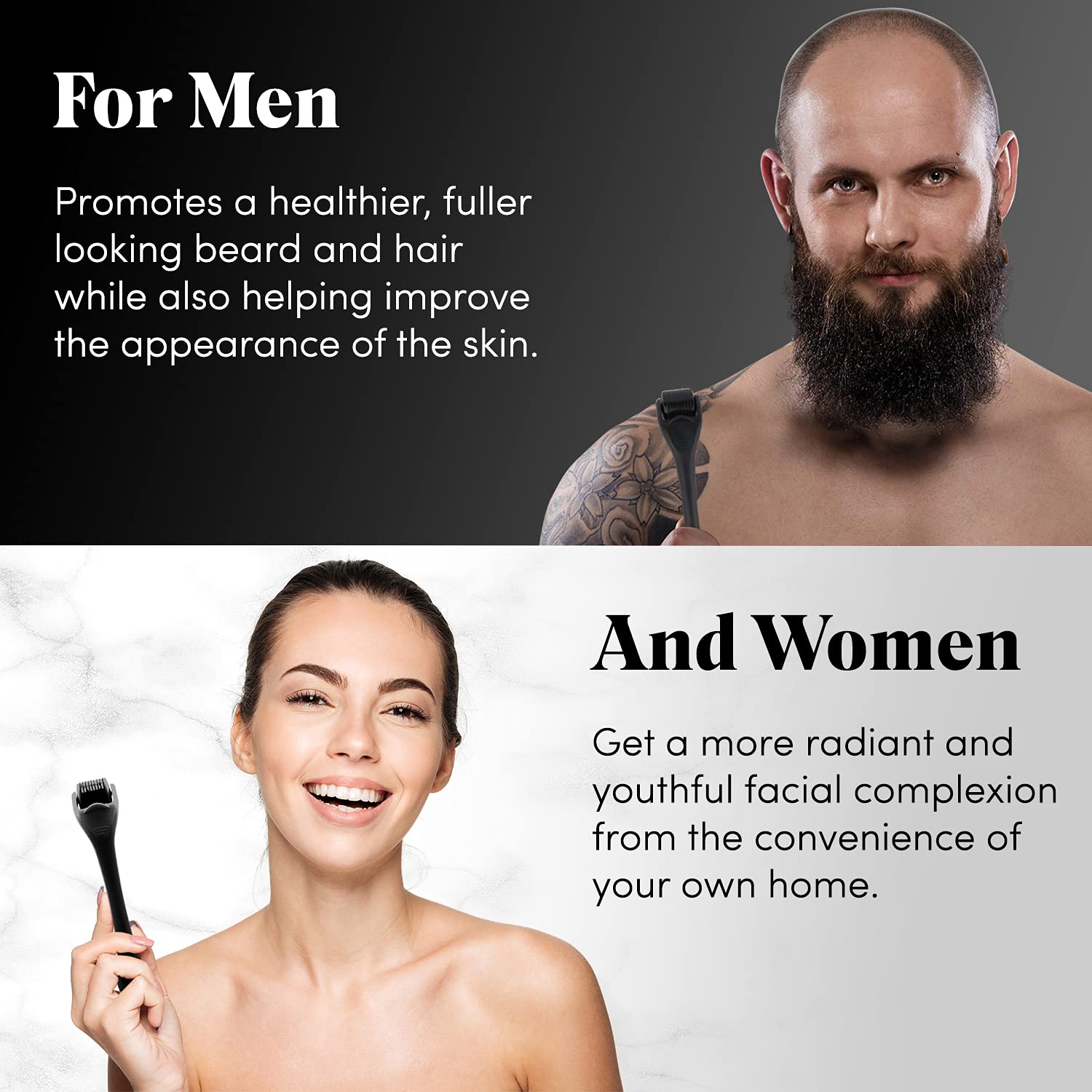 Derma Roller for Skin,Beard &  - Hair Care Frizzy Hair recension och pris