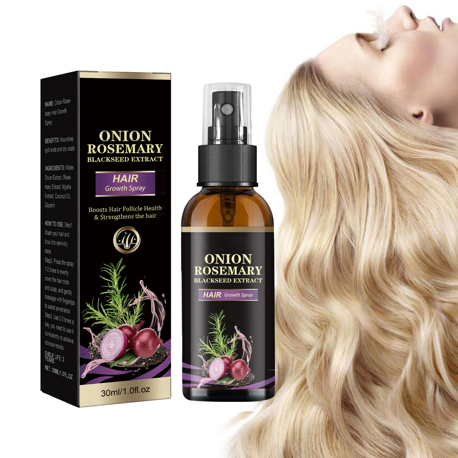 30ml Hair Growth Spray Onion R - Hair Growth Serum Oil recension och pris