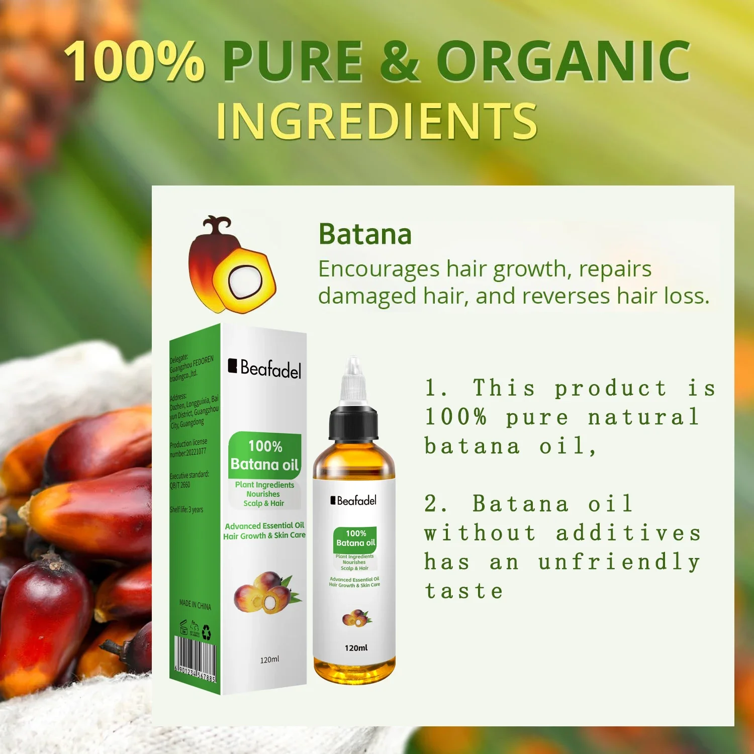 Batana Oil Hair Growth for Men - Hair Care Essential Oil Atomizing recension och pris