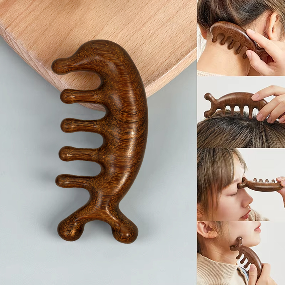 Sandalwood Massage Comb Head M - Hair Care Vegan recension och pris