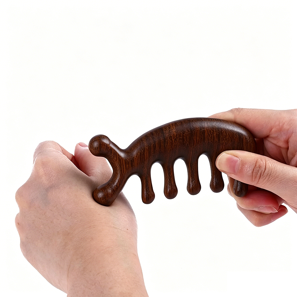 Sandalwood Massage Comb Head M - Hair Care Vegan recension och pris
