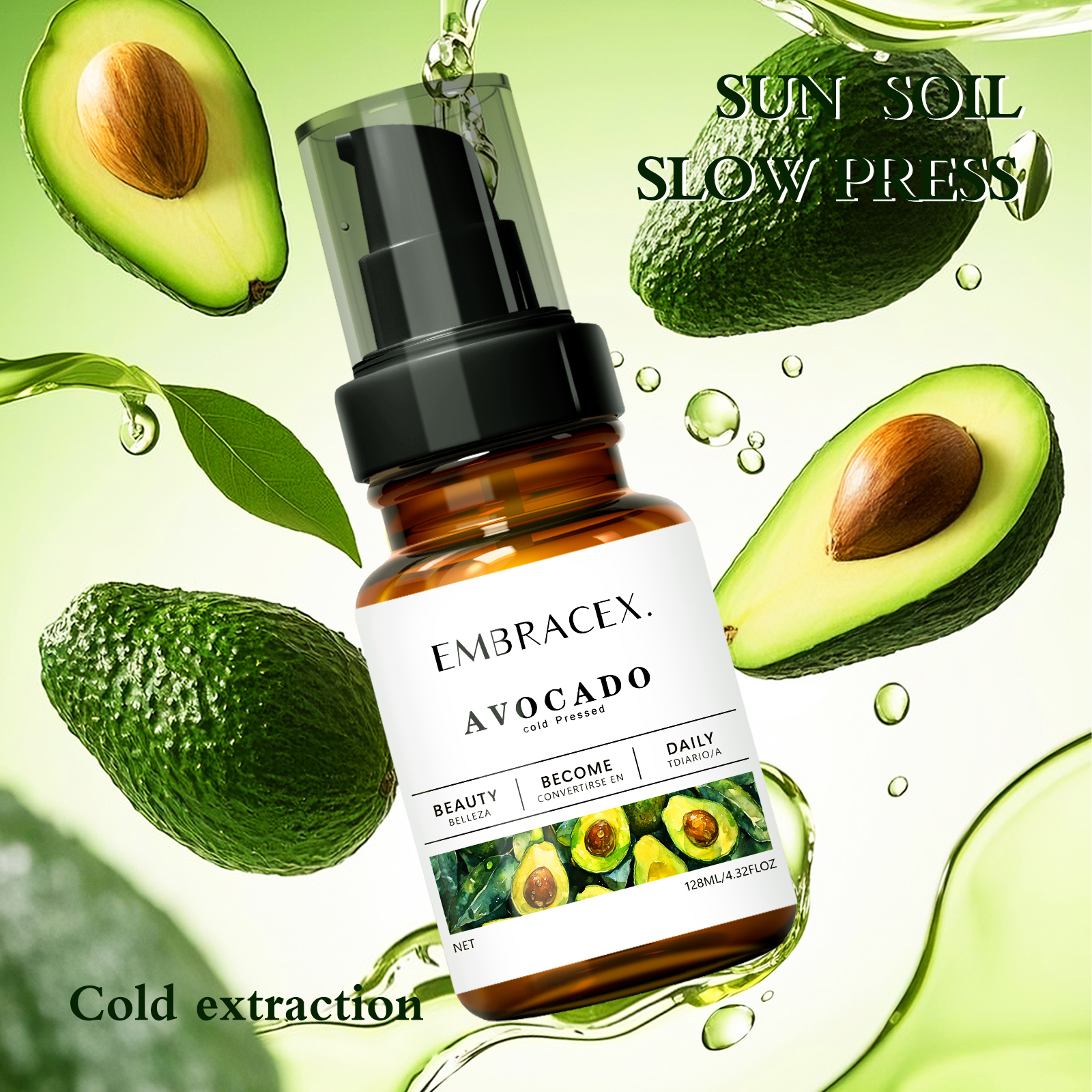 128ml Avocado Oil Carrier Oils - Hair Care Natural Ingredients recension och pris