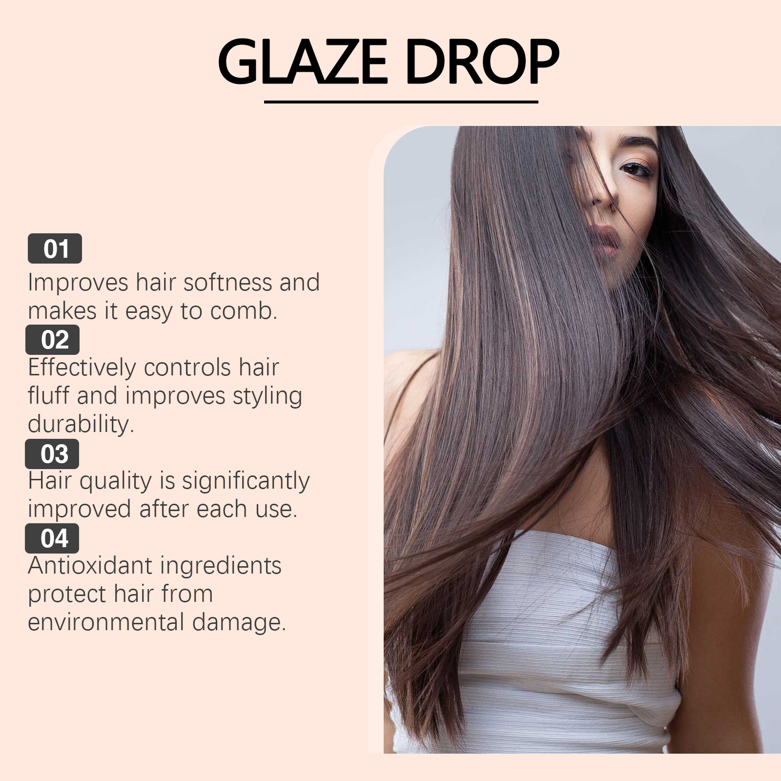 Hydrating Hair Serum for Frizz - Split End Repair Serum recension och pris