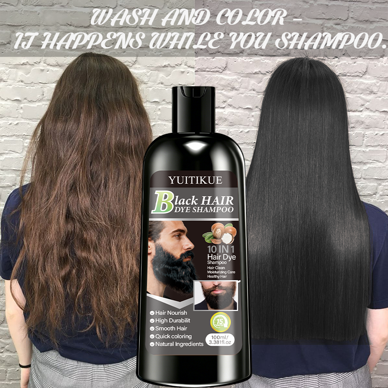 YUITIKUE Black Hair Dye Shampo - Hair Care Natural Ingredients recension och pris