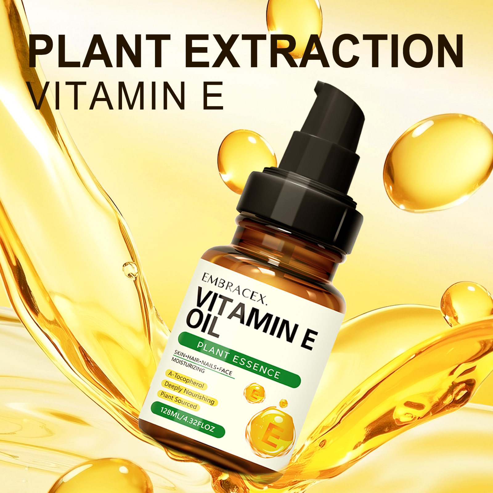 128ml Vitamin E oil Essential  - Hair Care Natural Ingredients recension och pris