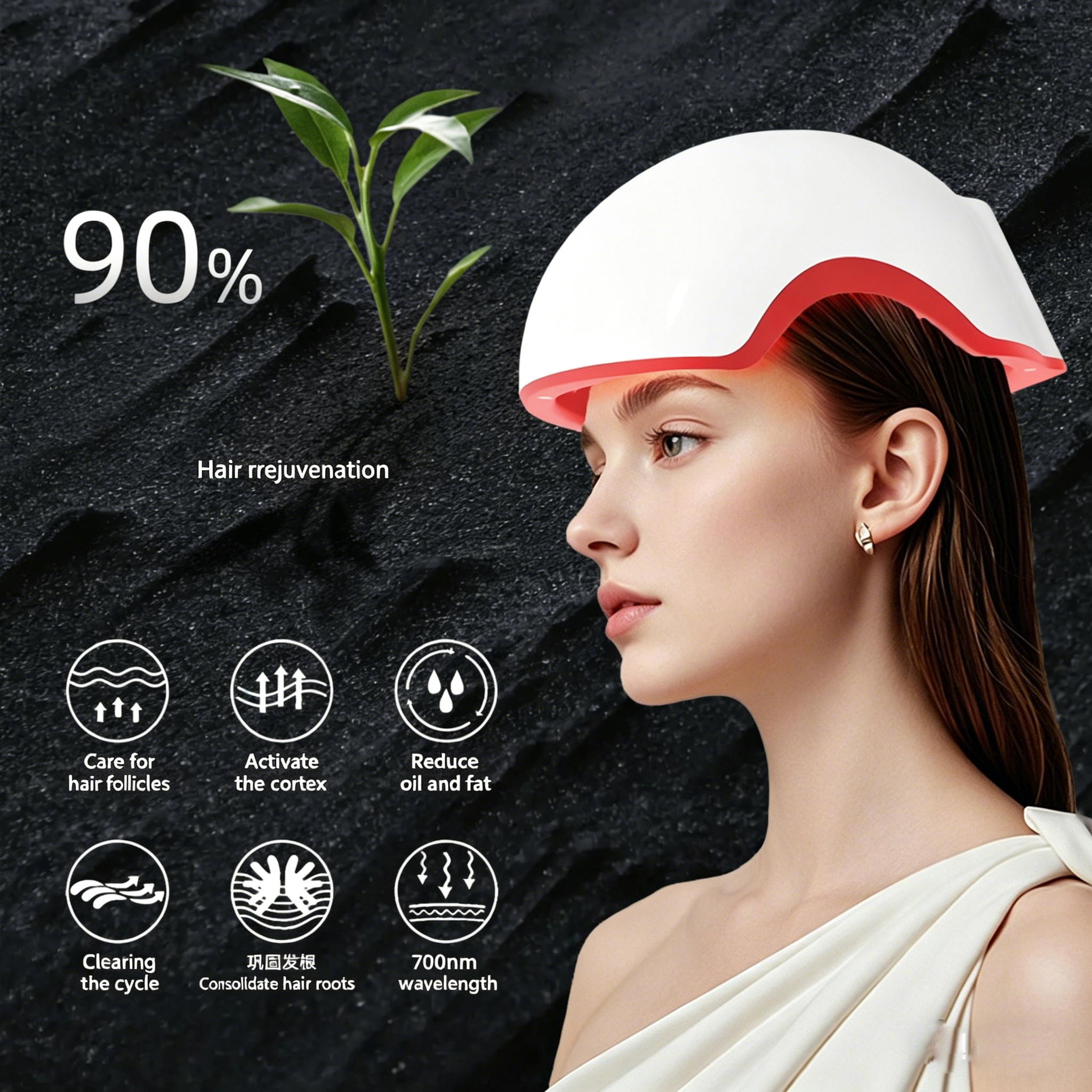 Red Light Therapy Device Hat N - Hair Care Vegan recension och pris