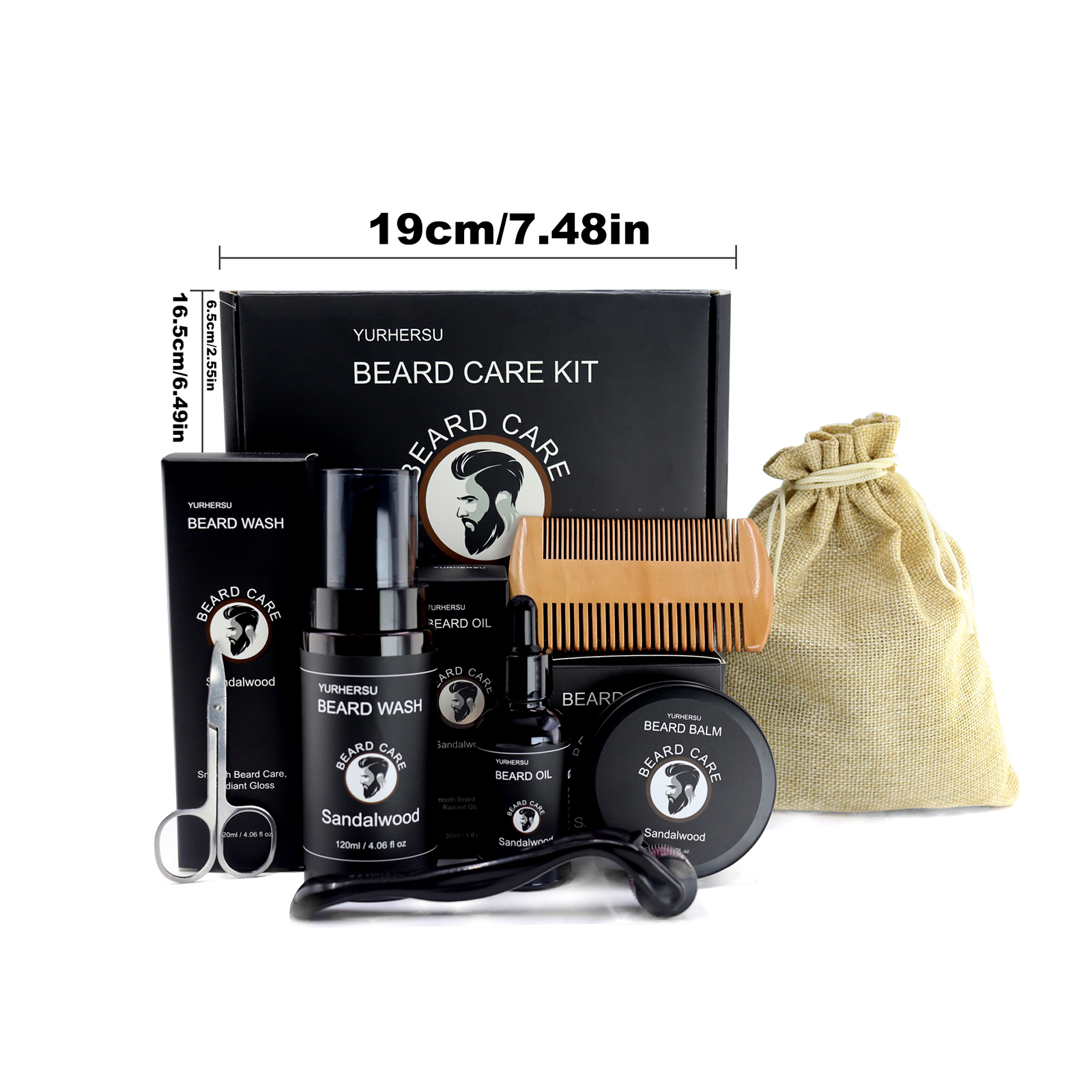 7Pcs Beard Care Kit for Men, G - Hair Care Frizzy Hair recension och pris